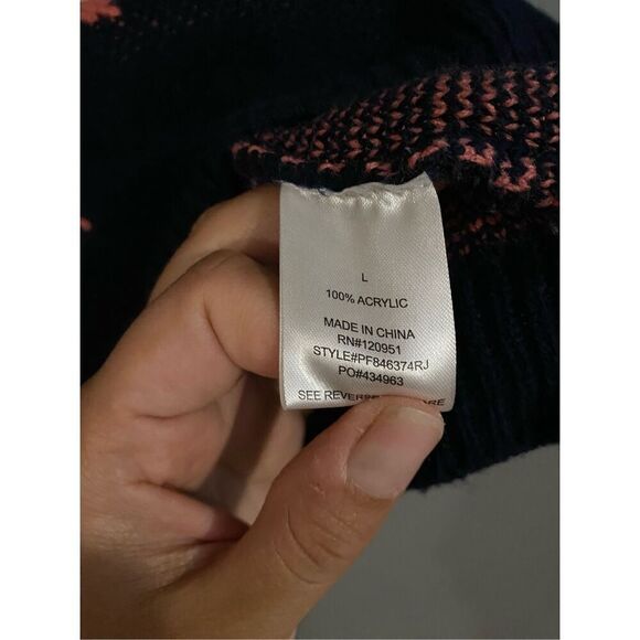 Pink Rose Knit Aztec Print Sweater Size Large - Picture 4 of 4